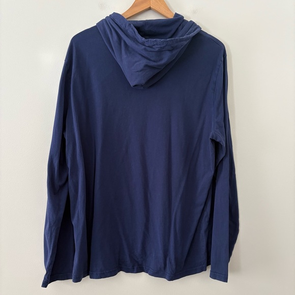 Polo Ralph Lauren Jersey Hooded T Shirt Mens Lightweight Blue Pony Size XL - Picture 4 of 9
